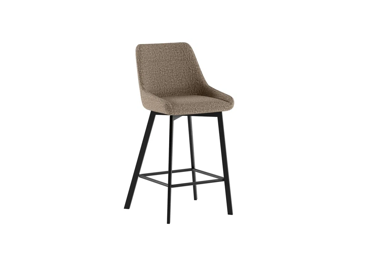 STONES HOME FURNITURE Fox - Sgabello in tessuto beige - Set da 2 pz