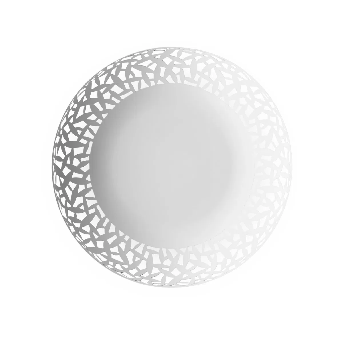 Alessi Cactus MSA04/29 W Centrotavola Portafrutta Traforato di Design, in Acciaio Colorato con Resina, Bianco