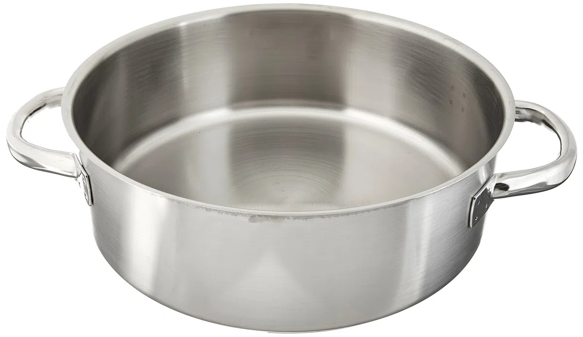 Paderno 11009-32 Casseruola Bassa, Due Maniglie, in Acciaio Inox, 32 cm