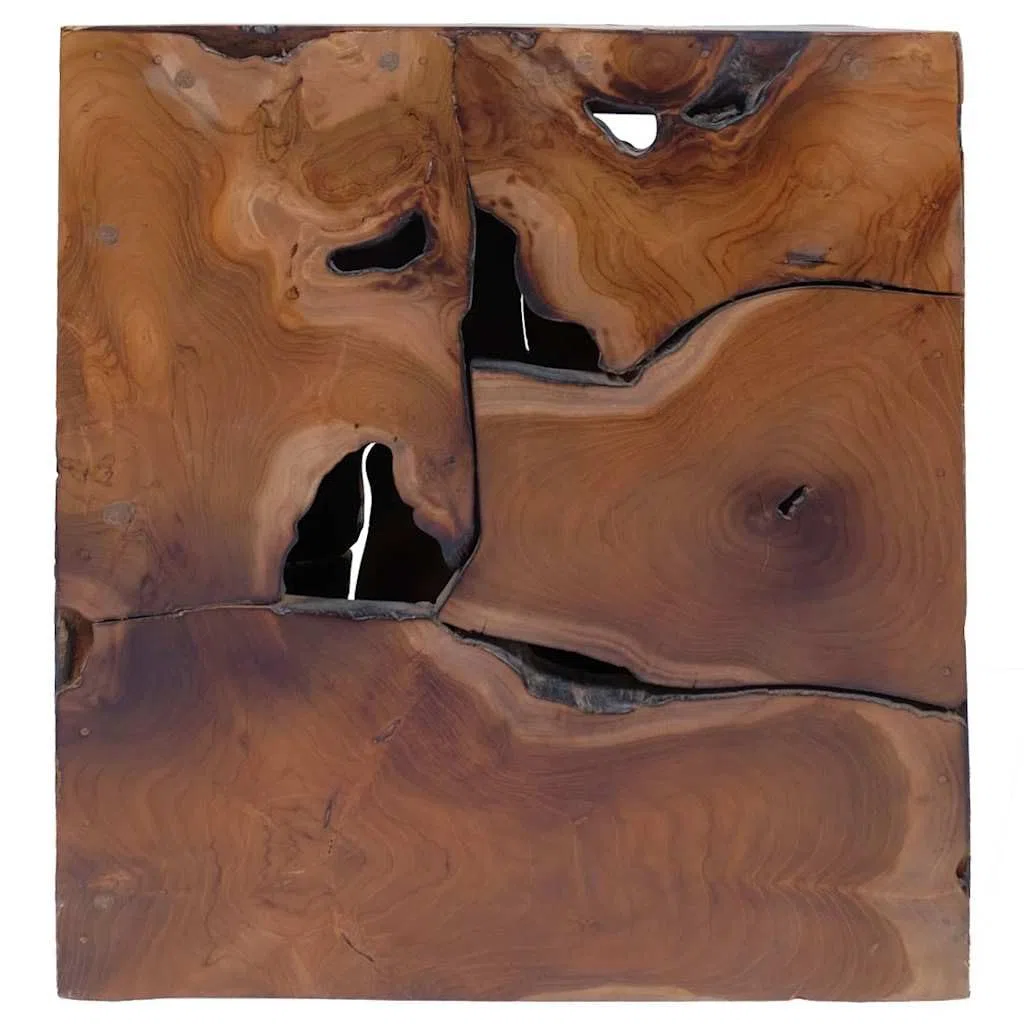 Generico Sgabello in Legno Massello di Teak,Marrone,13.65kg,243472