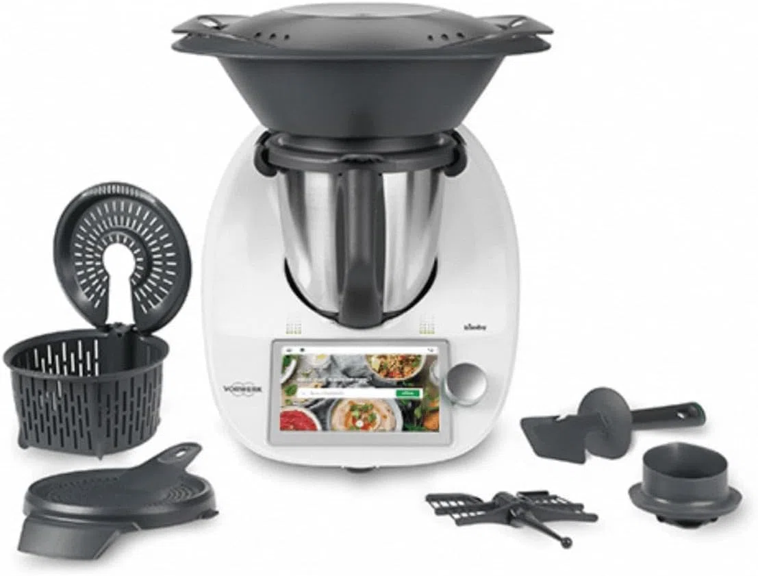 VORWERK BIMBY TM6 Rigenerato come Nuovo – Robot da Cucina Multifunzione 20+ in 1 con Touchscreen, Cookidoo® Integrato, Cottura Alta Temperatura, Sottovuoto e Varoma – Garanzia e Assistenza incluse