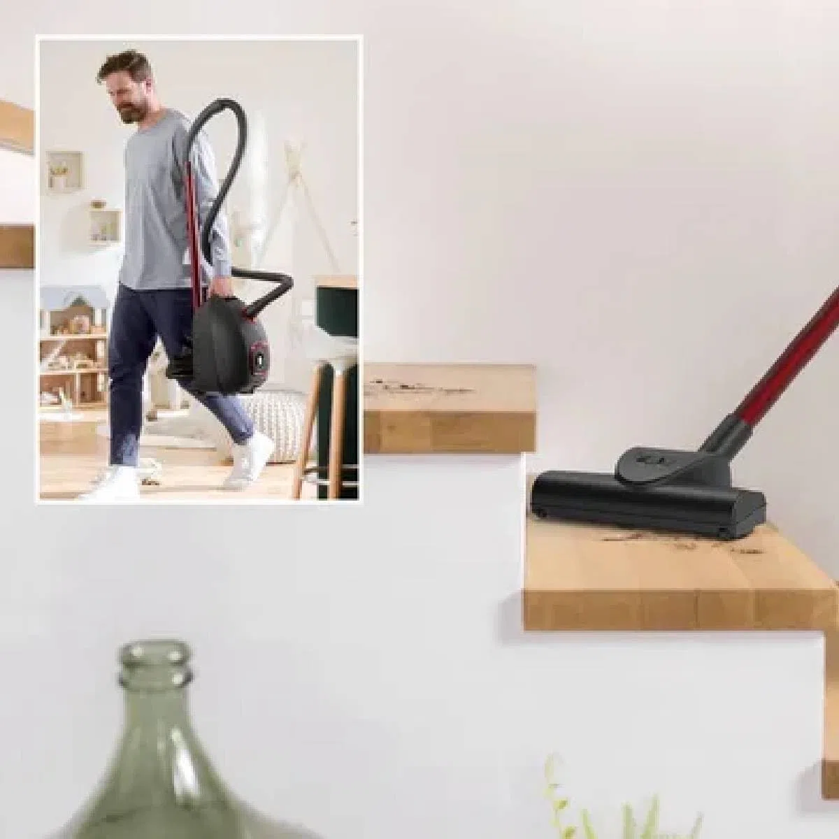 Bosch BGB41POW1 - Aspirapolvere con sacco, traino, 850 watt, nero