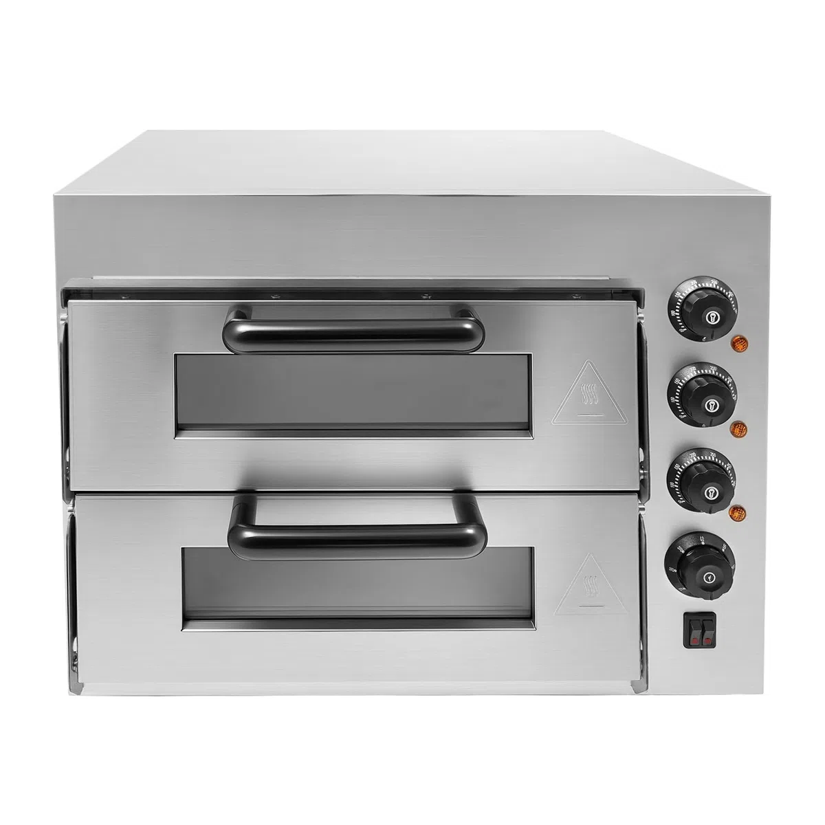 Forno elettrico per pizza 3000 W 2 piani forno per pizza commerciale in acciaio inox elettrico gastro forno in pietra forno elettrico per pizza pizza forno con guanti per ristoranti panifici