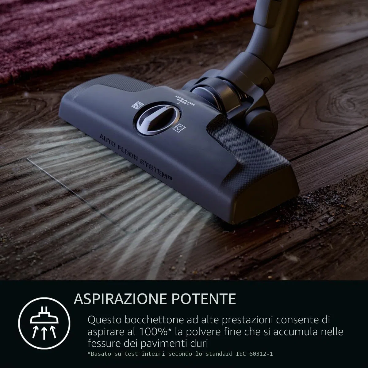 AEG AB61H6SW Aspirapolvere con sacchetto, elevata potenza di aspirazione su tutti i pavimenti, con ugelli aggiuntivi, 50% plastica riciclata, ideale per asmatici, persone allergiche, proprietari di