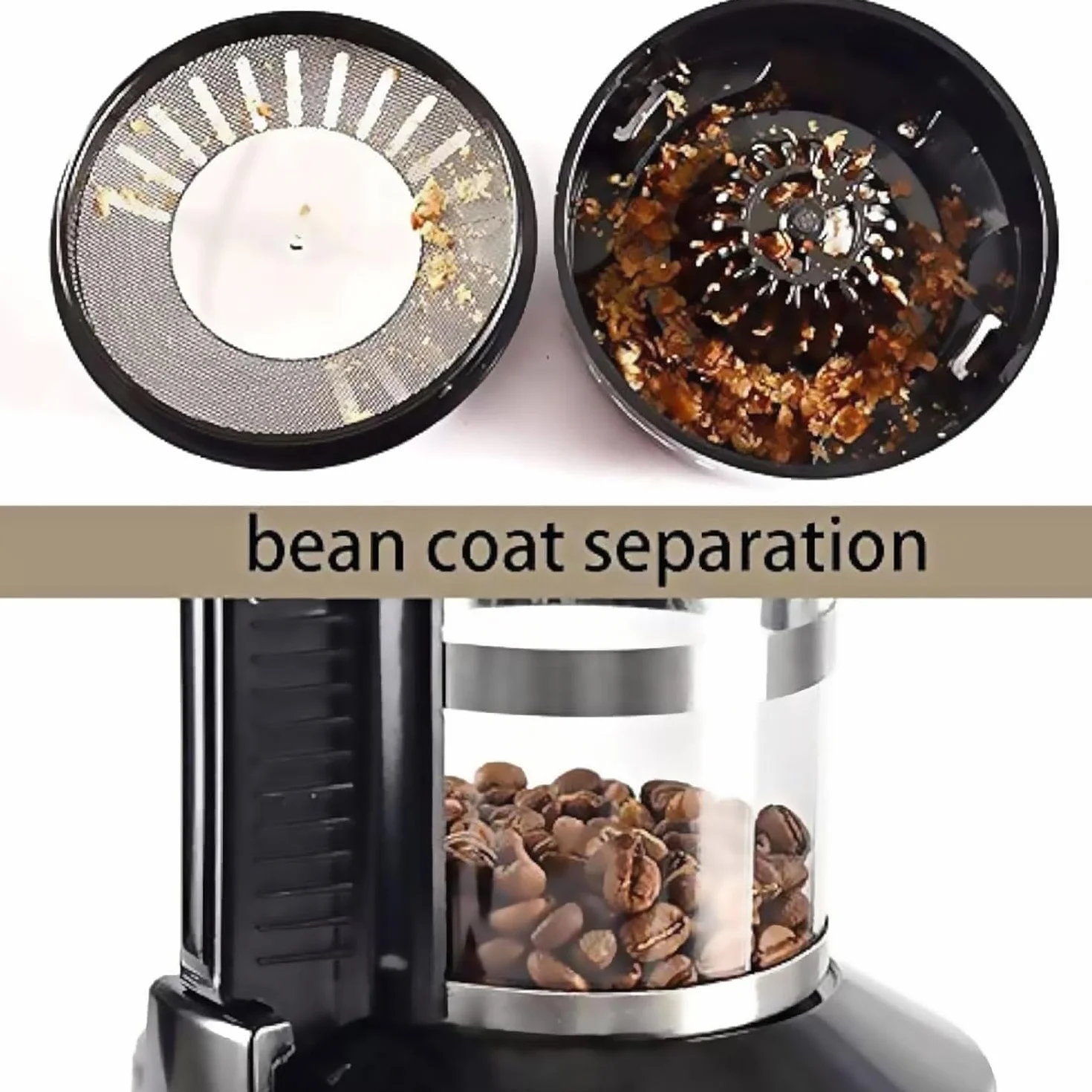 Tostatrice elettrica per Chicchi di caffè, tostatrice Automatica per caffè ad Aria, Regolazione dell'Aria Fredda/Calda, velocità del Vento Regolabile