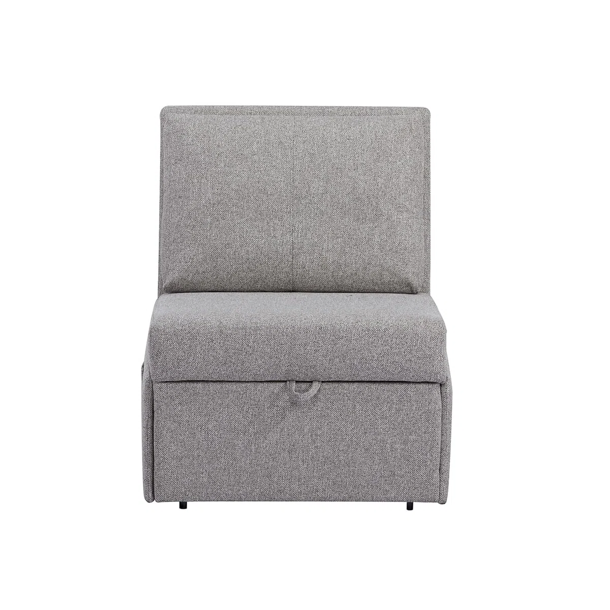 EVERGREENWEB - Poltrona Pouf Letto Singolo con Materasso e Cuscino INCLUSO, Prontoletto Salvaspazio Pieghevole, Pouf Poggiapiedi, Ottomano, Comodo Schienale Regolabile e Tasca Laterare | SOFY (Grigio)