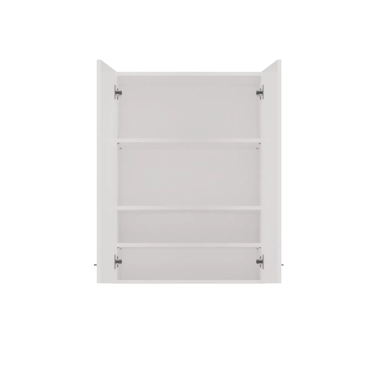 CDF Mobile Bagno Pensile Sospeso Sopra Lavatrice Scaffale a Muro con Ante Lunghe 4 Ripiani Chiusi Lavanderia 64 x 90 x 30 cm - Bianco