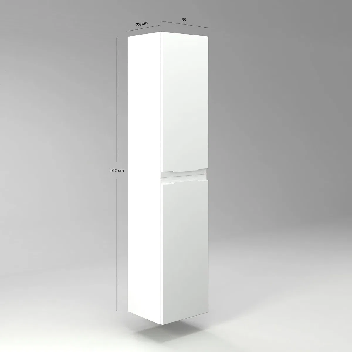 Diventa Modello Diva Star, Colonna Bagno sospesa con 2 ante e 4 ripiani spaziosi, colore verde e grigio