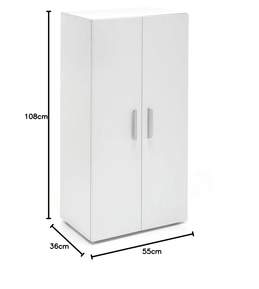 Totò Piccinni Scarpiera LONDON a Mobiletto in Legno 2 Ante e Ripiani (Bianco, 6 Ripiani Art. 133)
