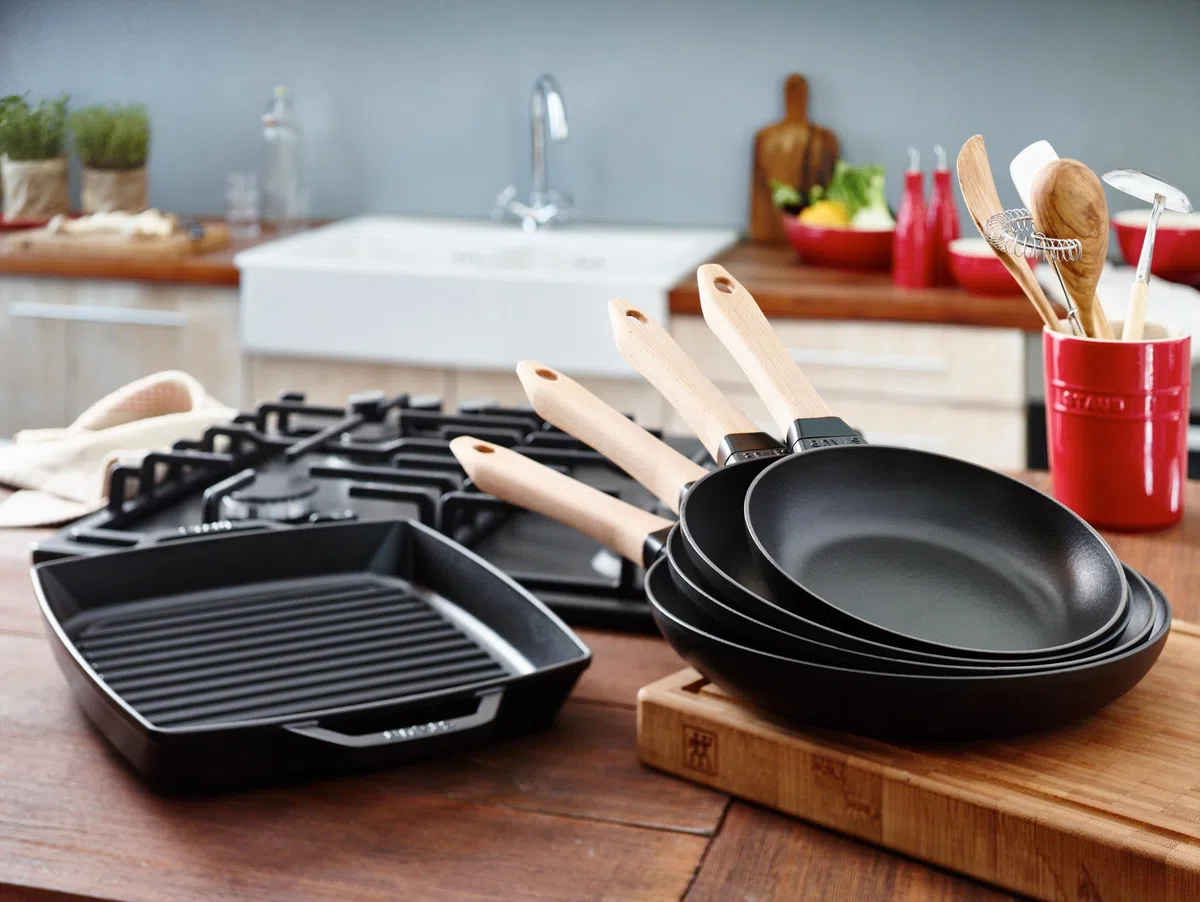 Staub 40511-783-0 Grill Pans Bistecchiera Rettangolare con Due Manici, 33 x 33 cm