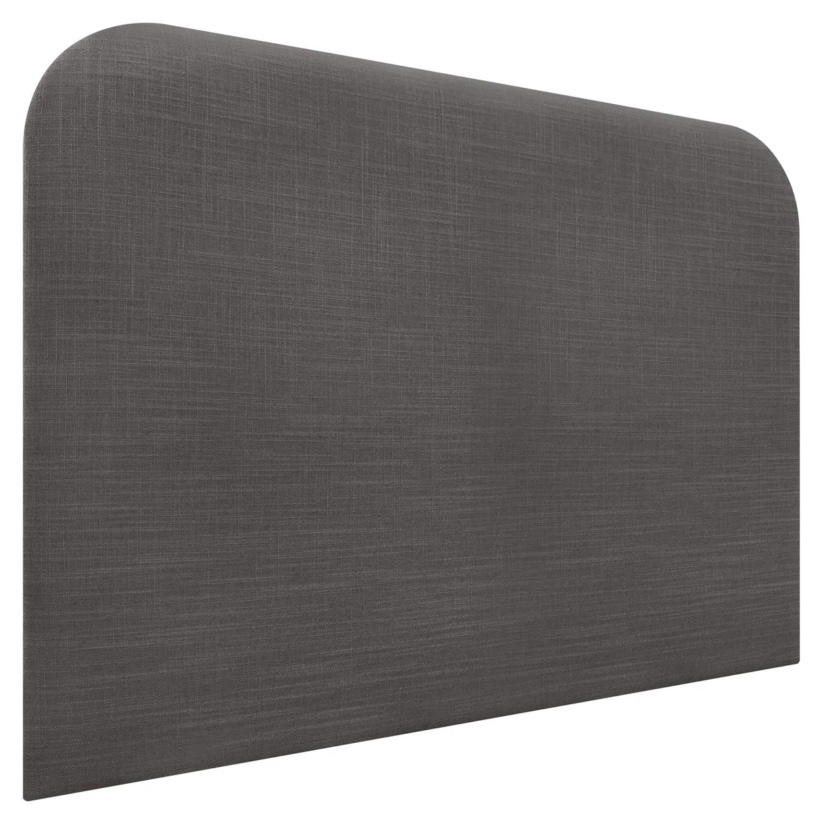 DHOME Testiera Letto Imbottita Liscia Curva in Lino 70 cm Altezza per Parete Acustica Testiere Fonoassorbenti Testiera Letto Camera da Letto (Grigio Scuro, 110cm)