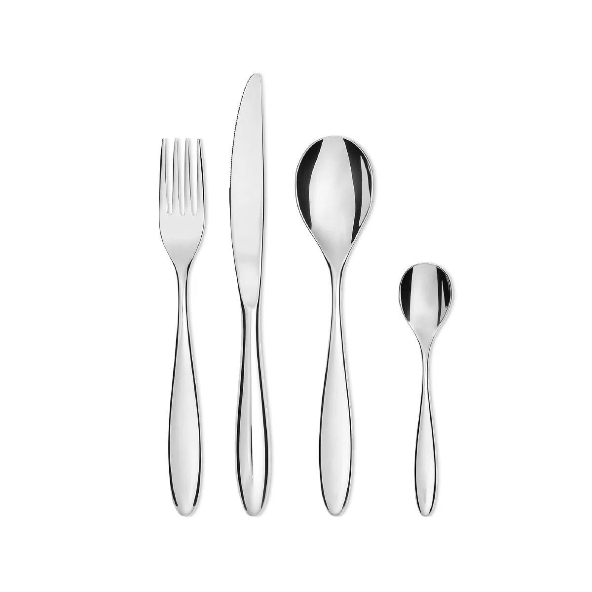 Alessi Mami SG38S24M Servizio Completo di Posate di Design 24 Pezzi in Acciaio Inox