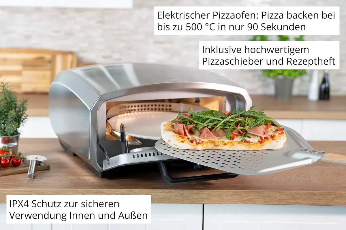 Unold 68916 Pizzaofen Enzo Inkl. Pizzastein, 500?c (68916)