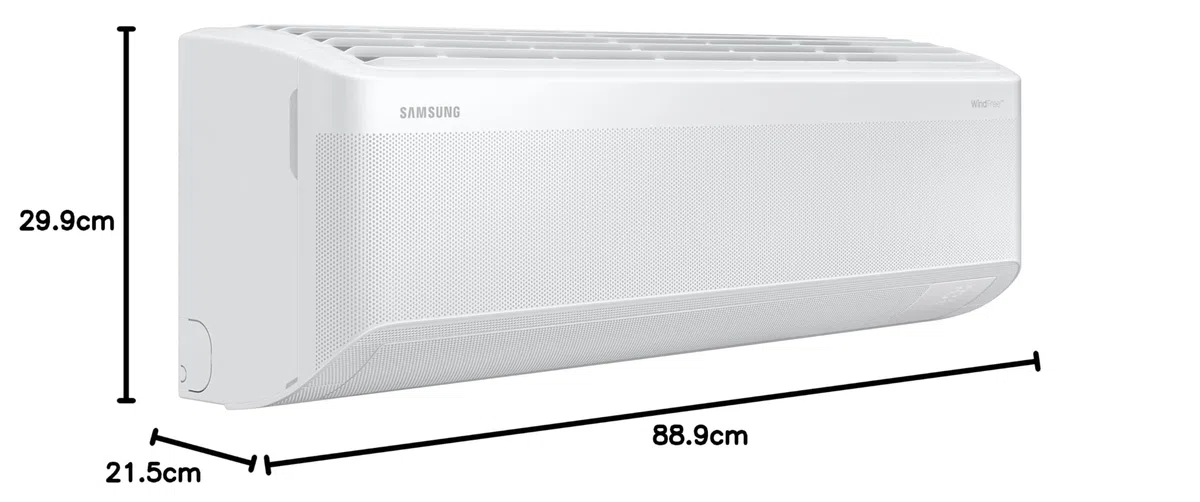 Samsung WindFree Comfort S2, Climatizzatore Monosplit in Pompa di Calore, 12000 BTU, SmartThings e AI, WiFi, GAS R32, AR60F12C1AWNEU+AR60F12C1AWXEU, [Efficienza energetica A++/A++]