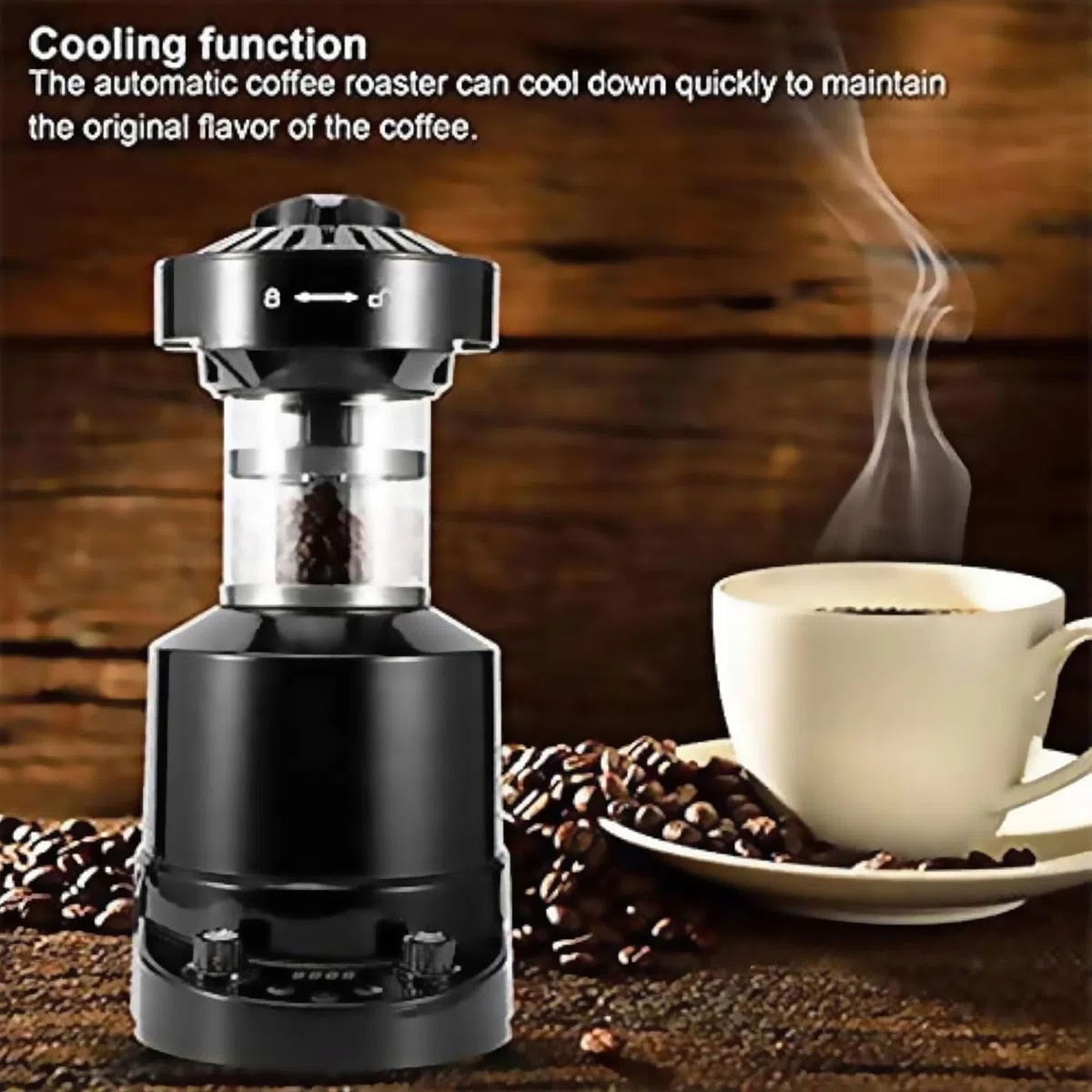 PEIXEN Tostatrice elettrica Professionale per Chicchi di caffè, tostatrice Automatica per caffè ad Aria, con Timer, velocità del Vento Regolabile, Regolazione Aria Fredda/Calda, per Bar, ristoranti