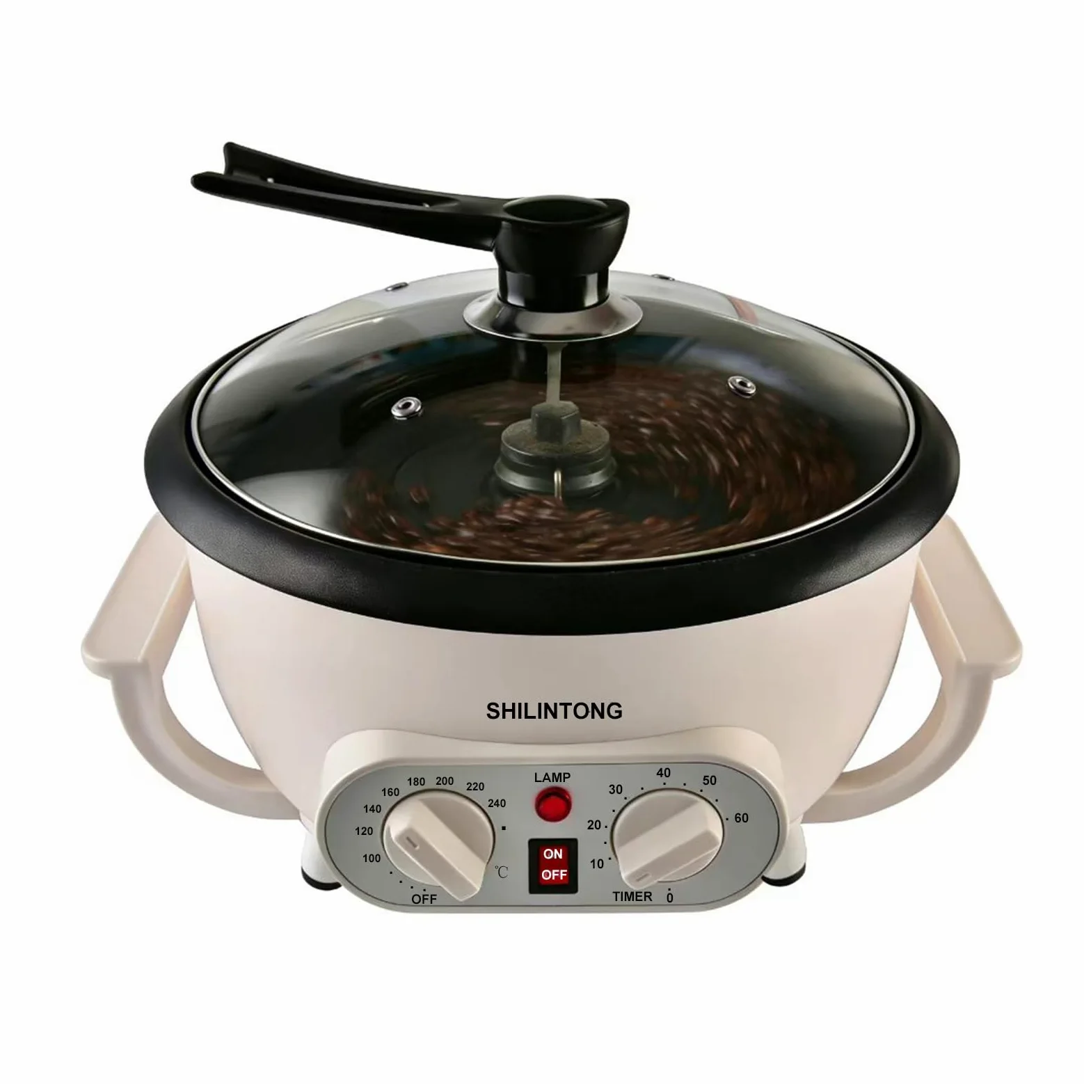 Tostacaffè Elettrico SHILINTONG - Macchina per Tostare Caffè, Noci, Arachidi e Altro (750g, 220V, 1200W) - Ideale per Casa e Piccoli Bar (Con Funzione Tempo)