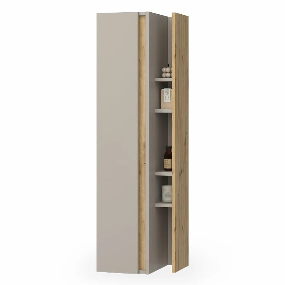 Vicco mobile bagno Edelin, Cachemire, 35 x 120 cm con 4 scomparti aperti, a parete per un'installazione flessibile in bagno