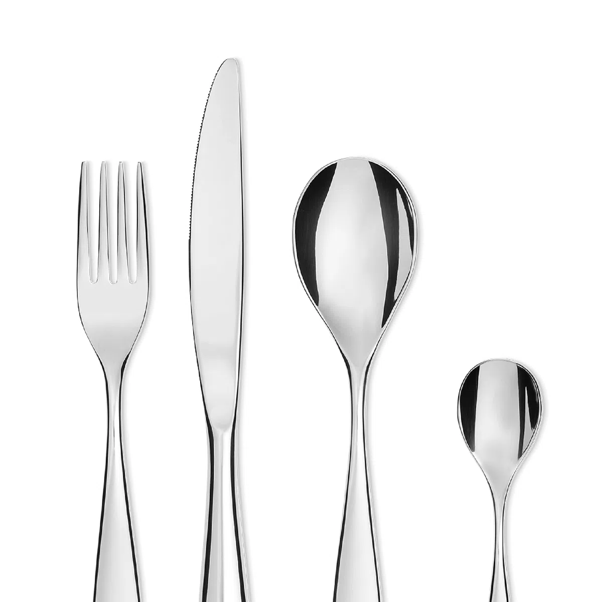 Alessi Mami SG38S24M Servizio Completo di Posate di Design 24 Pezzi in Acciaio Inox