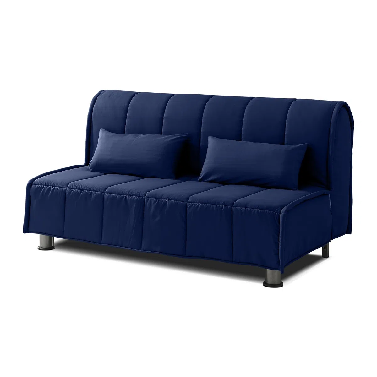 EVERGREENWEB - Divano Letto 3 Posti con Materasso Matrimoniale 160x190 Ortopedico, Prontoletto RICHIUDIBILE con Rivestimento SFODERABILE e Lavabile, Coppia Cuscini SUPERSOFT Abbinati color Blu EVENING