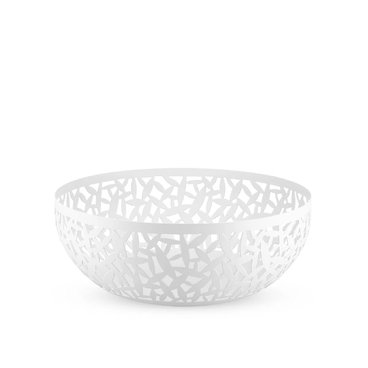 Alessi Cactus MSA04/29 W Centrotavola Portafrutta Traforato di Design, in Acciaio Colorato con Resina, Bianco
