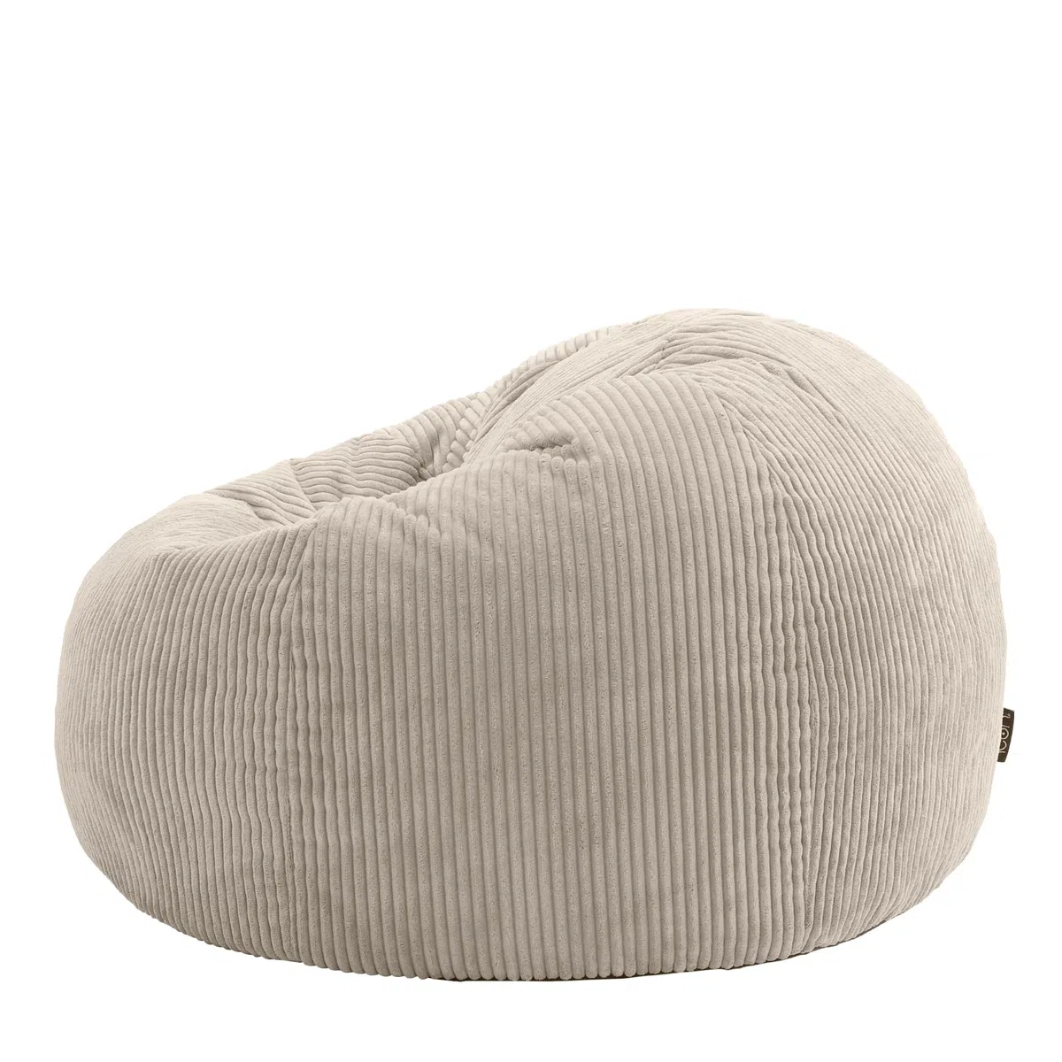 icon Classico Poltrona Sacco, Beige, Velluto a Coste, Pouf Poltrona con Riempimento Incluso, Pouf Sacco, Camera da Letto, Soggiorno, Mobili Soggiorno