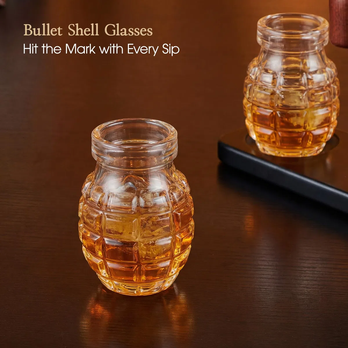 Regali per uomini papà,Kollea Set di decanter per whisky da pistola- Edizione Limitata, Decanter per Liquori con Bicchiere,Regalo di Compleanno per Lui Marito,Regalo Militare per Bere in Casa Bar