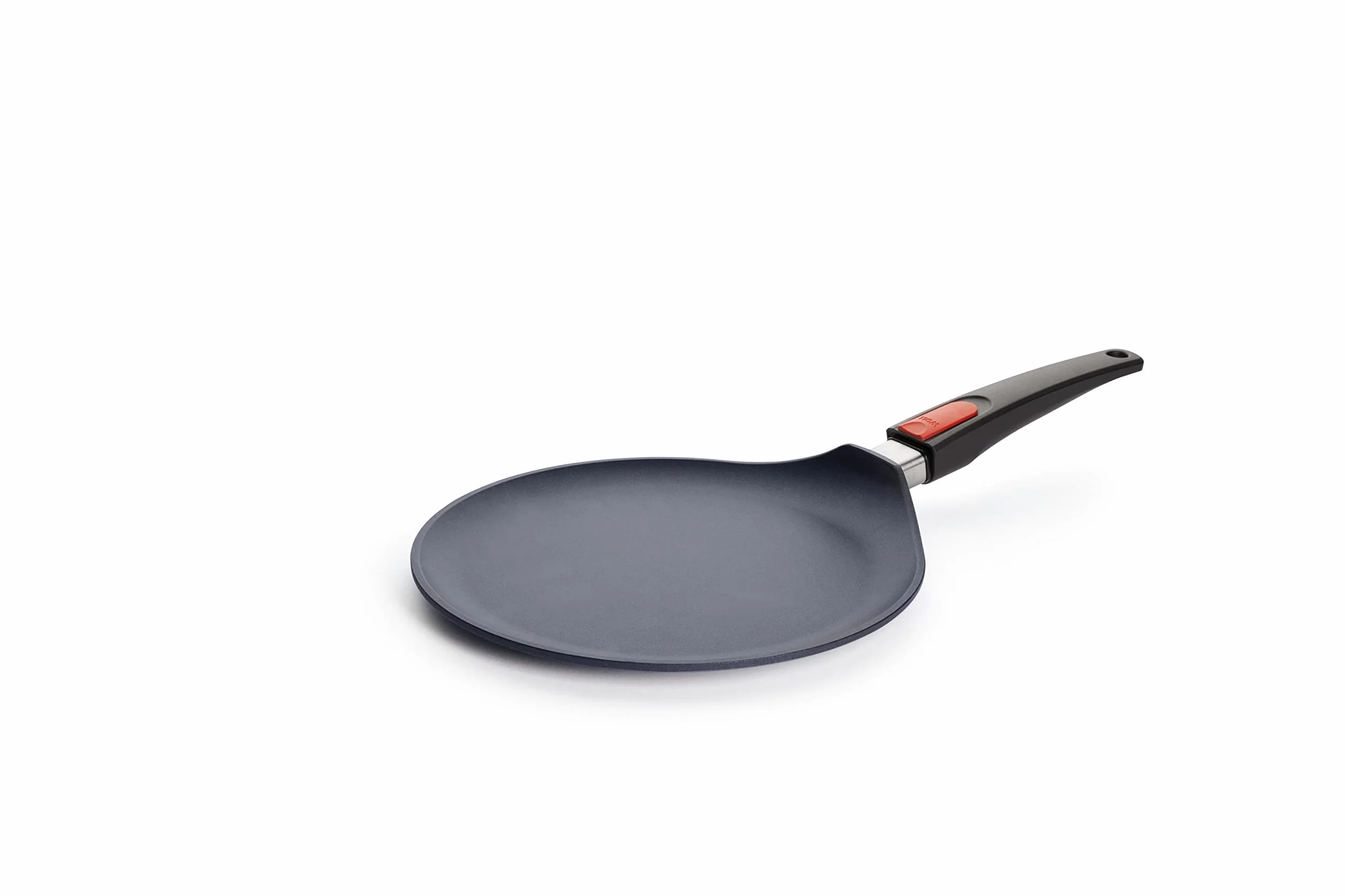 Woll Diamond Lite - Padella per crêpe induttiva, Ø 26 cm, con Manico Rimovibile, Adatta per Tutti i Piani Cottura, Alluminio pressofuso, Rivestimento Antiaderente, Resistente al Forno, Antracite