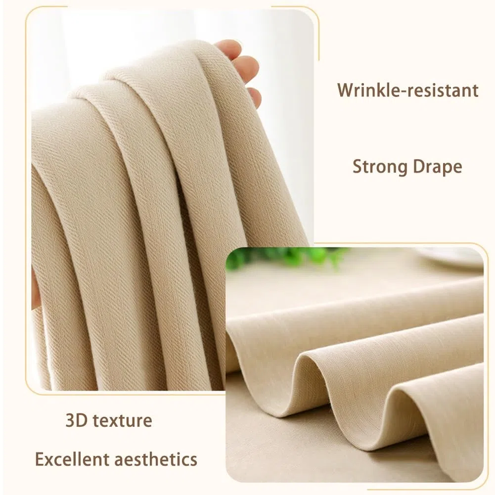 Tinta Unita Tenda Antipolvere per Scaffale Tenda per Cabina Armadio Privacy Ripple Piega con Binario Regolabile per Libreria Cucina Cabina Armadio(Beige,W 200 cm x H 270 cm)