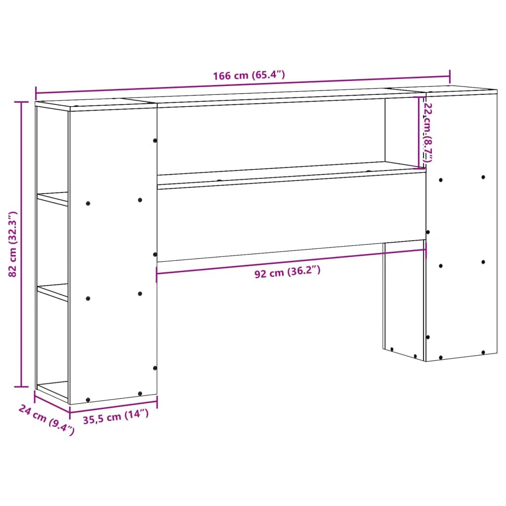 vidaXL Testiera con Ripiani Bianca 160 cm in Legno Massello di Pino, Testata Letto, testiera in Legno massello, testiera con Scomparti
