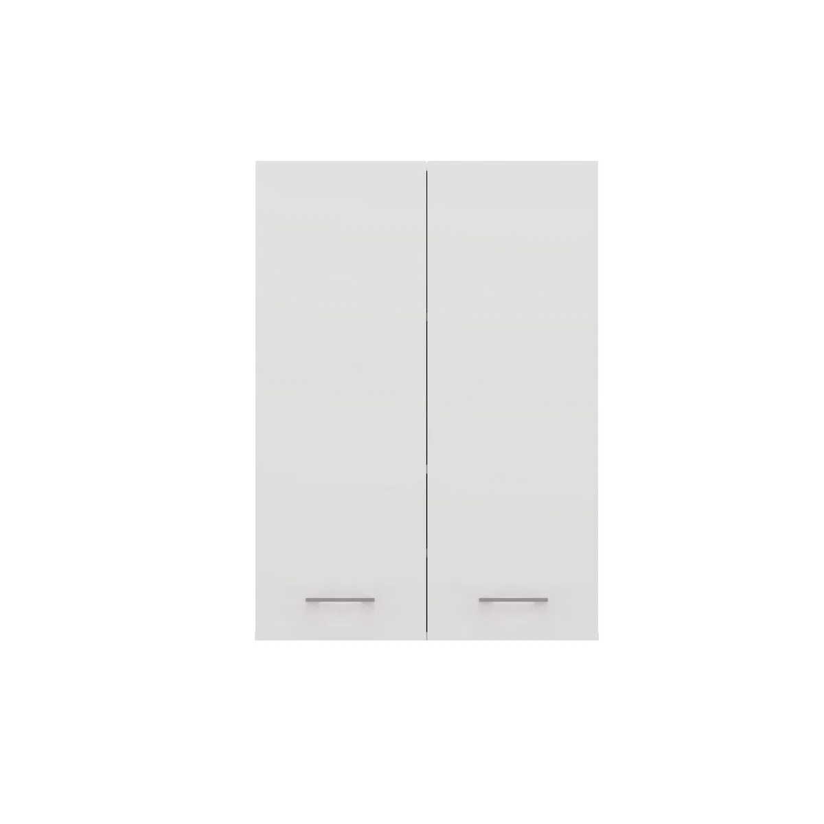 CDF Mobile Bagno Pensile Sospeso Sopra Lavatrice Scaffale a Muro con Ante Lunghe 4 Ripiani Chiusi Lavanderia 64 x 90 x 30 cm - Bianco