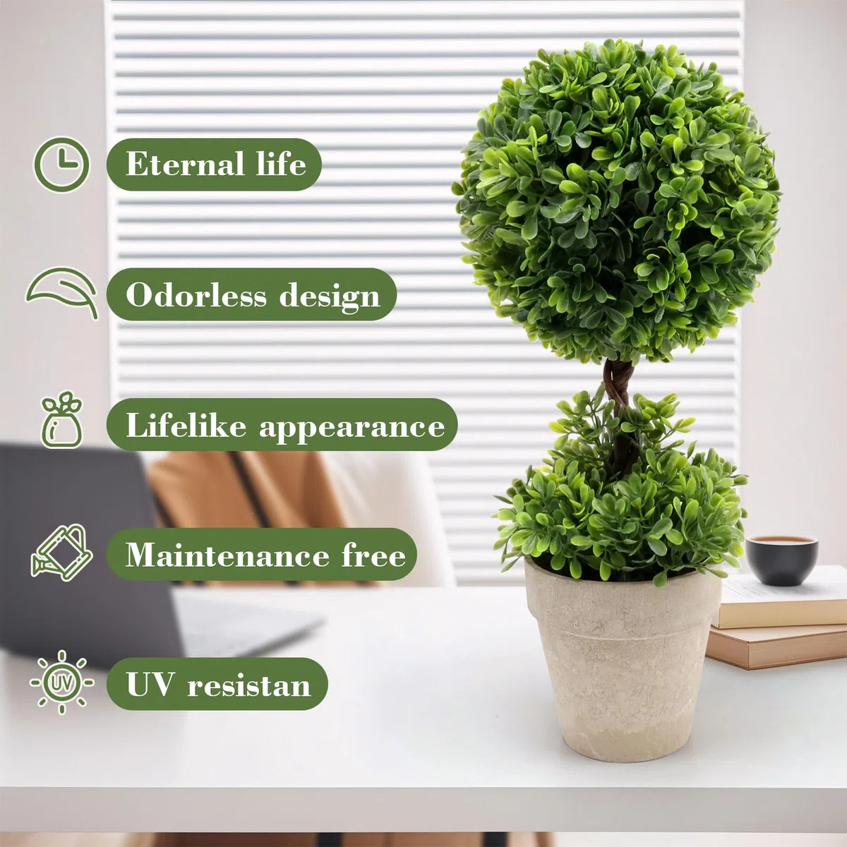 40,6 cm realistica Magnolia erba palla bonsai ornamento finto verde grande modello in vaso artificiale simulazione pianta decorazione portico partito