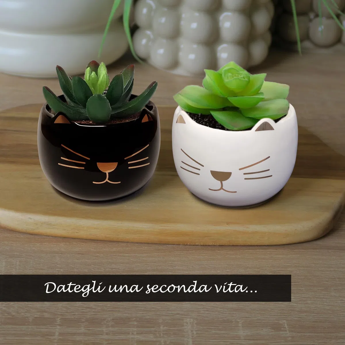 Candele Decorative a Forma di Gatto, Set di 2 Candele Profumate in Confezione Regalo per la Decorazioni Casa