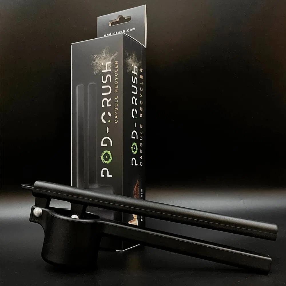 Pod-Crush, Riciclatore di Capsule di Caffè in Alluminio: Soluzione Ecologica per Gustare il tuo Caffè e Prenderti Cura dell'Ambiente - Compatibilità Universale con le Capsule più Famose.