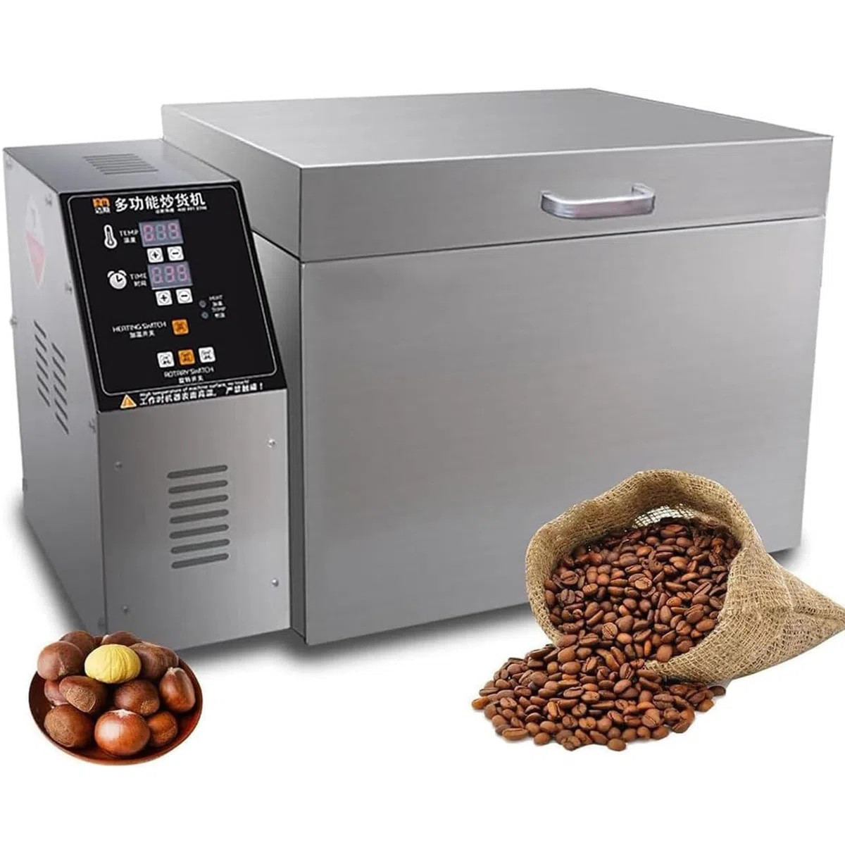 Macchina Elettrica per Tostare Il caffè,Macchina Elettrica per Tostare I Chicchi di caffè Commerciale Completamente Automatica da 1800W/2500W,Tostatrice Elettrica Professionale Type5