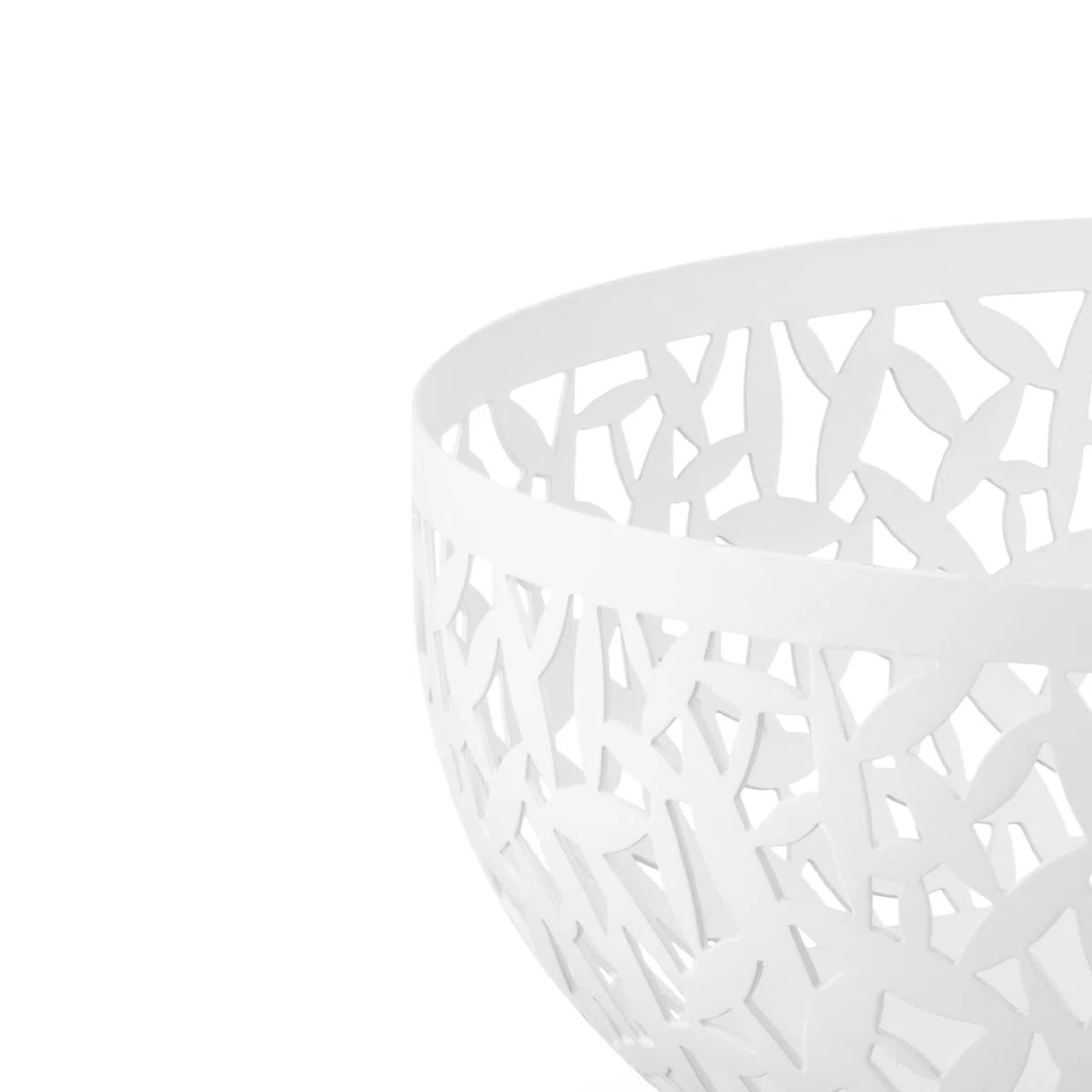 Alessi Cactus MSA04/29 W Centrotavola Portafrutta Traforato di Design, in Acciaio Colorato con Resina, Bianco