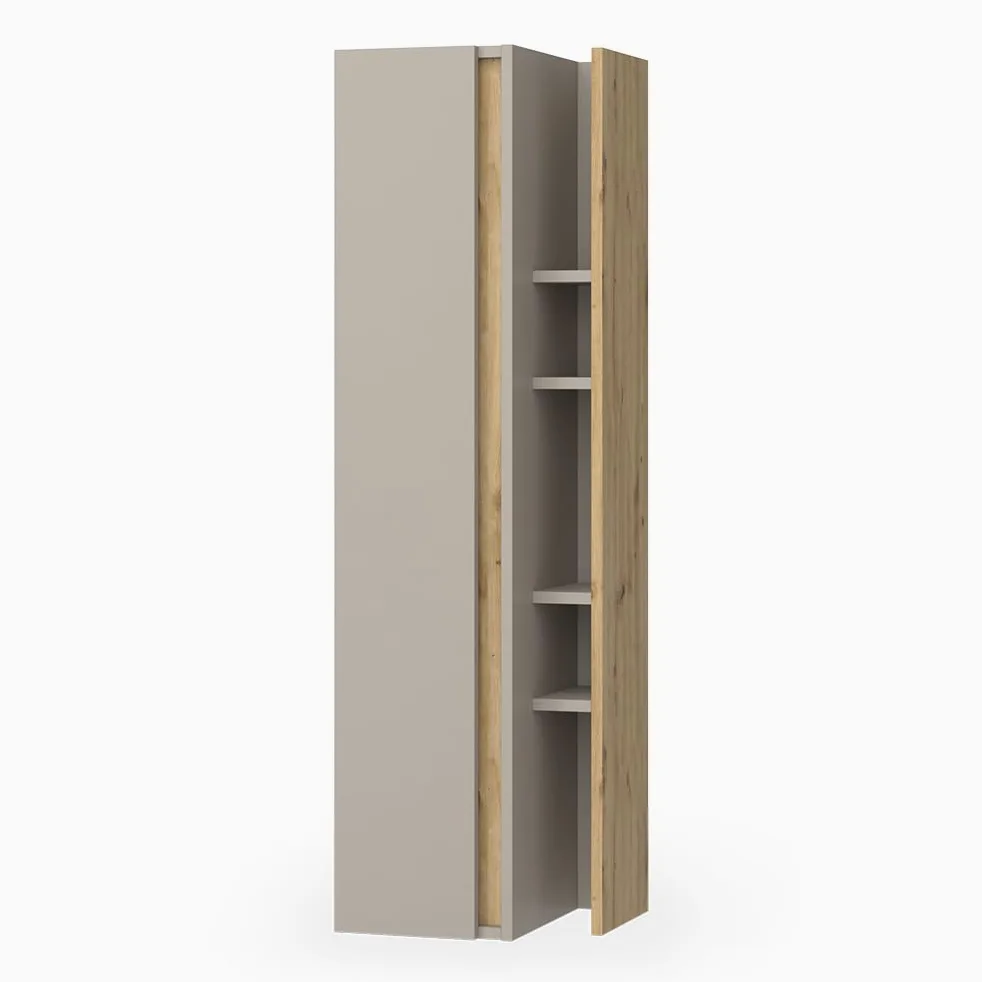 Vicco mobile bagno Edelin, Cachemire, 35 x 120 cm con 4 scomparti aperti, a parete per un'installazione flessibile in bagno