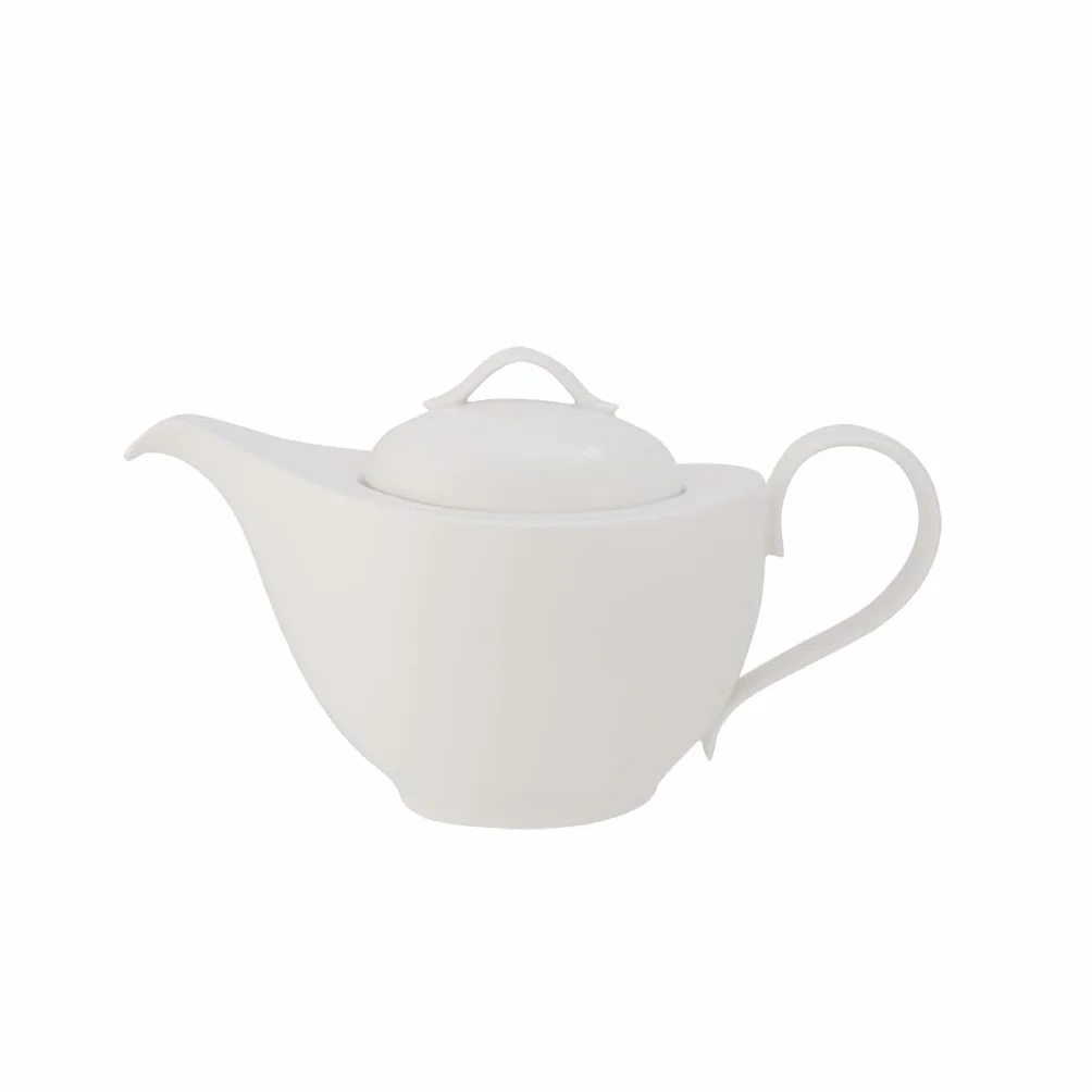 Villeroy & Boch New Cottage Basic Teiera, 1,2 L, Porcellana Premium, Bianco