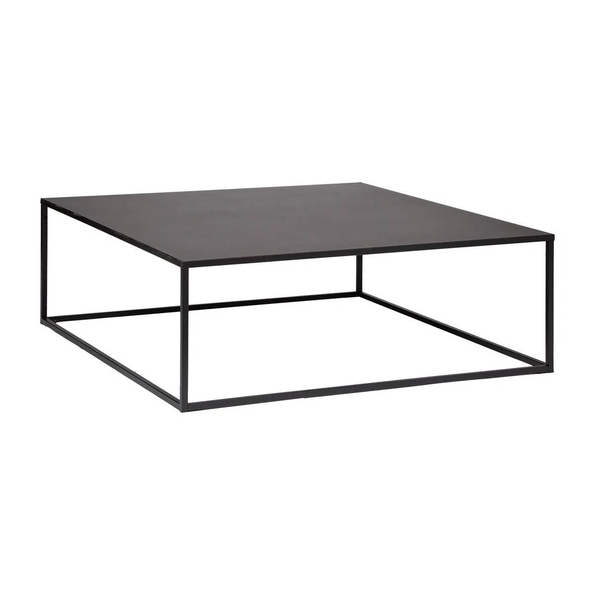 Atmosphera - Tavolino quadrato Gota, acciaio nero, 100 x 100 x 36 cm - Per soggiorno, ufficio
