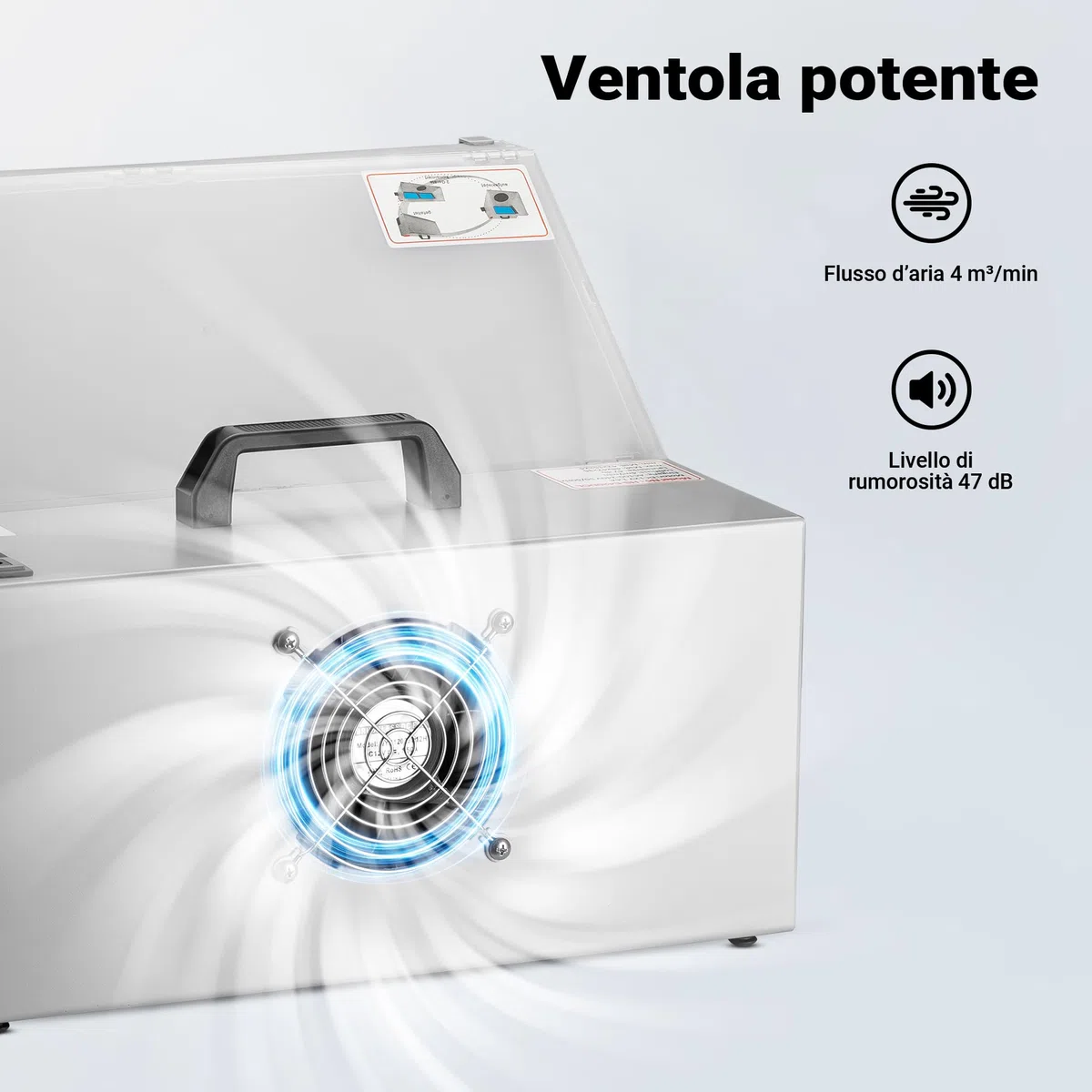 Wiltec Cabina di aspirazione per verniciatura ad aerografo 4 m³/min con Luce Aspiratore Vernice