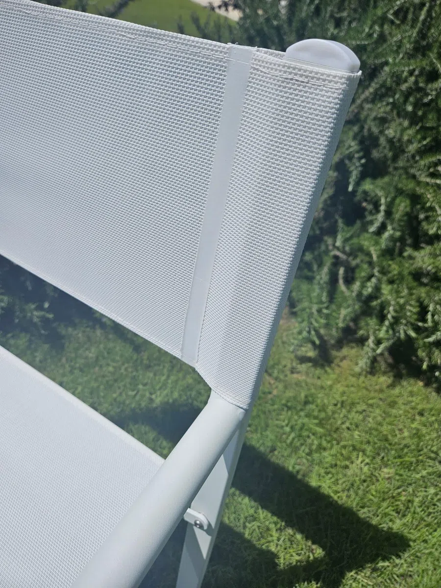 XONE Coppia Sedie Regista Pieghevole Allen Deluxe Bianco | Poltrone Regista in Alluminio, 2 Pezzi