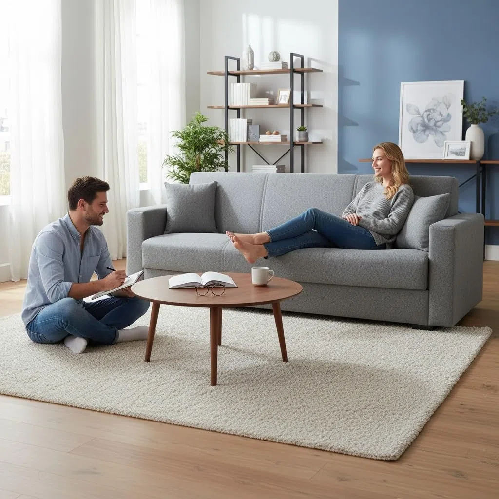 Arredo Stock Divano letto moderno Afrodite (Grigio, 3 posti) 212x80x87 cm | divano letto