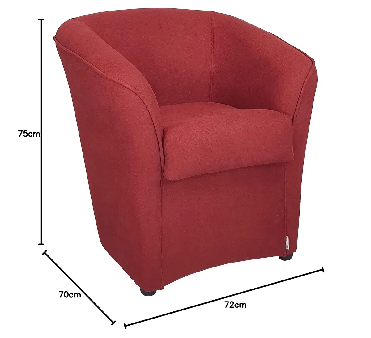 Totò Piccinni POLTRONA a POZZETTO design | Alta QUALITA' | Made in Italy (Tessuto Bordeaux)